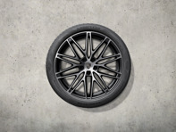 RS Spyder 22 英寸设计夏季车轮和轮胎套件，高光黑色。保时捷 Macan-e - 95C044660H